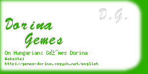 dorina gemes business card